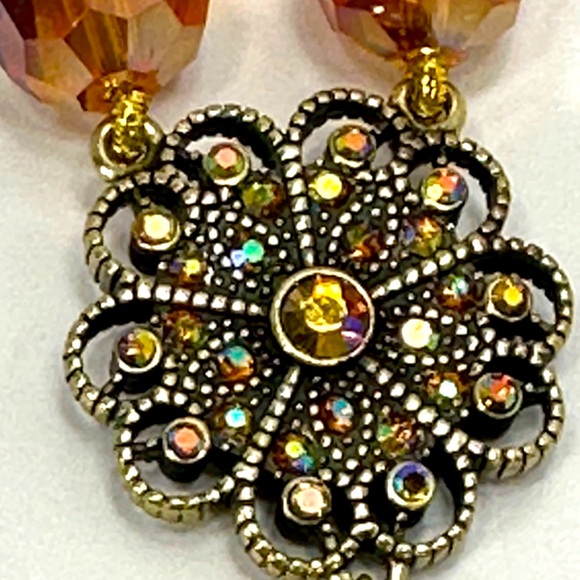 Heidi Daus 28” Toggle Necklace with 5” Fringe Tassel Drop - Candlelight Orange - Picture 5 of 12